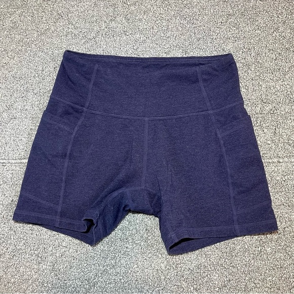 Baleaf Pants - Baleaf Athleisure Workout Shorts with Pockets Womens Size Small Blue Yoga